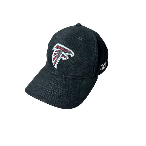 VTG Atlanta Falcons NFL Reebok Black Baseball Cap Hat Adjustable Sz One Size - Picture 1 of 10
